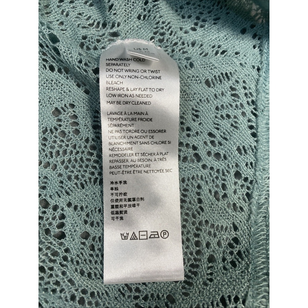 Free People Medium Crochet Lace Coffee In the‎ Morning Tunic Top Boho Sheer - Picture 3 of 7